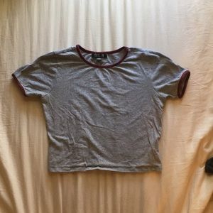 G•U•S•B collection cropped ringer tee